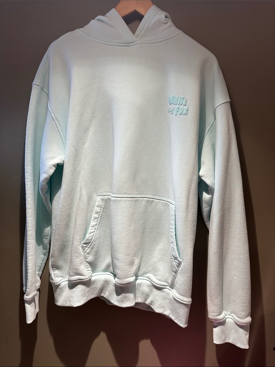 White Fox Boutique Tops - White Fox Womens  Mint Green Blue Pullover Hoodie sz medium large